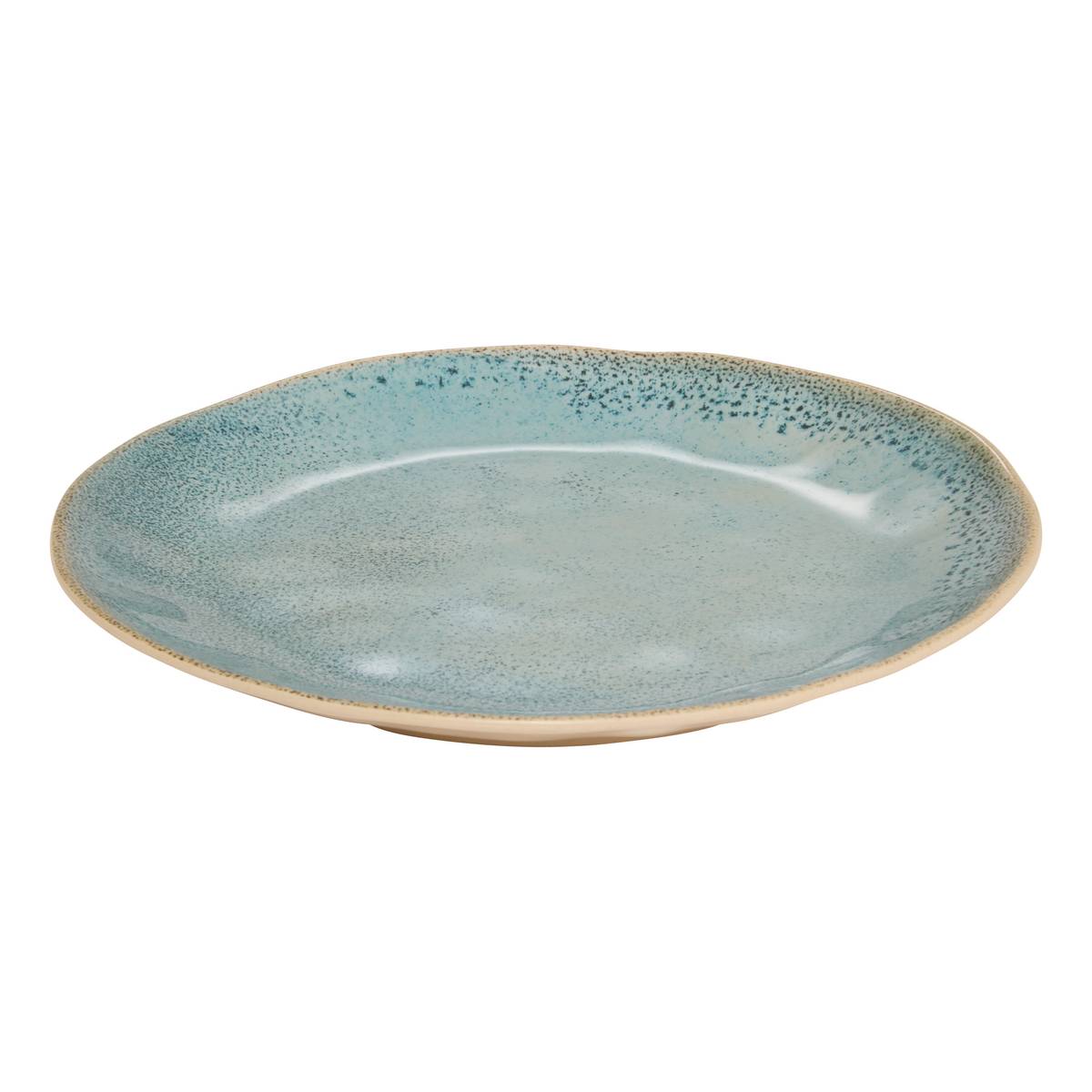 Flacher Teller "Pia" D.28 cm, Blau Blau