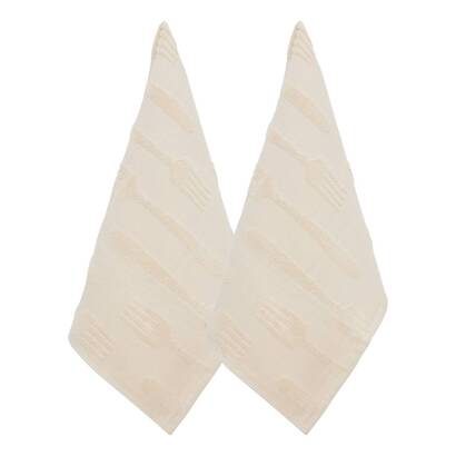 2er-set geschirrt&uuml;cher "terry" beige leinen, 400 g/m2, 70x45 cm