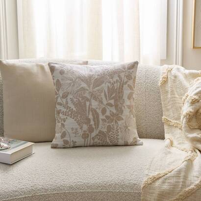 Kissen "samara" beige leinen, 40x40 cm