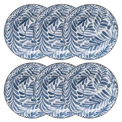 Set mit 6 tiefen tellern "umami" porzellan, d.20 cm, blau