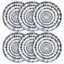 6er-Set flache Teller "Umami" Porzellan, D.26,5 cm, Blau Blau 3