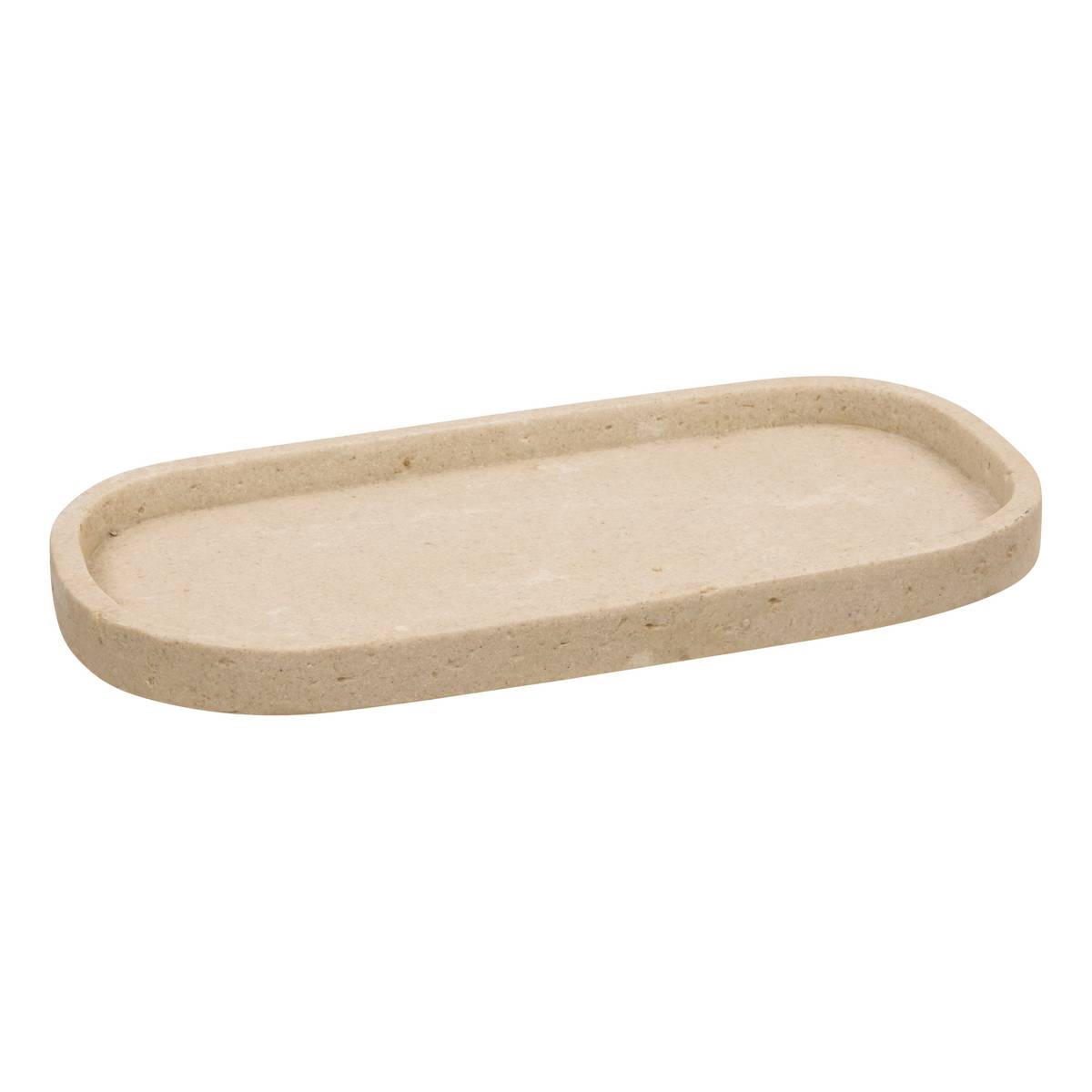 Ablageschale "Anaya" Polyresin, 27x14 cm Beige