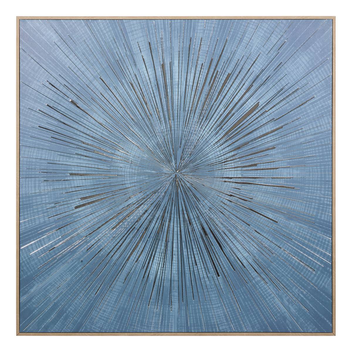 Gerahmter Druck auf Leinwand "Stan" Blau, 78x78 cm Blau