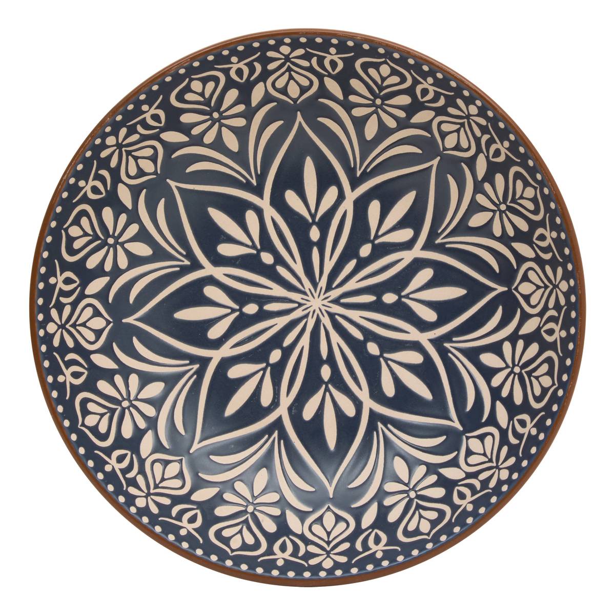 Set mit 6 tiefen Tellern "Ines" Steingut (Keramik), D.20,5 cm Blau