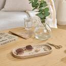 Ablageschale "Anaya" Polyresin, 27x14 cm Beige