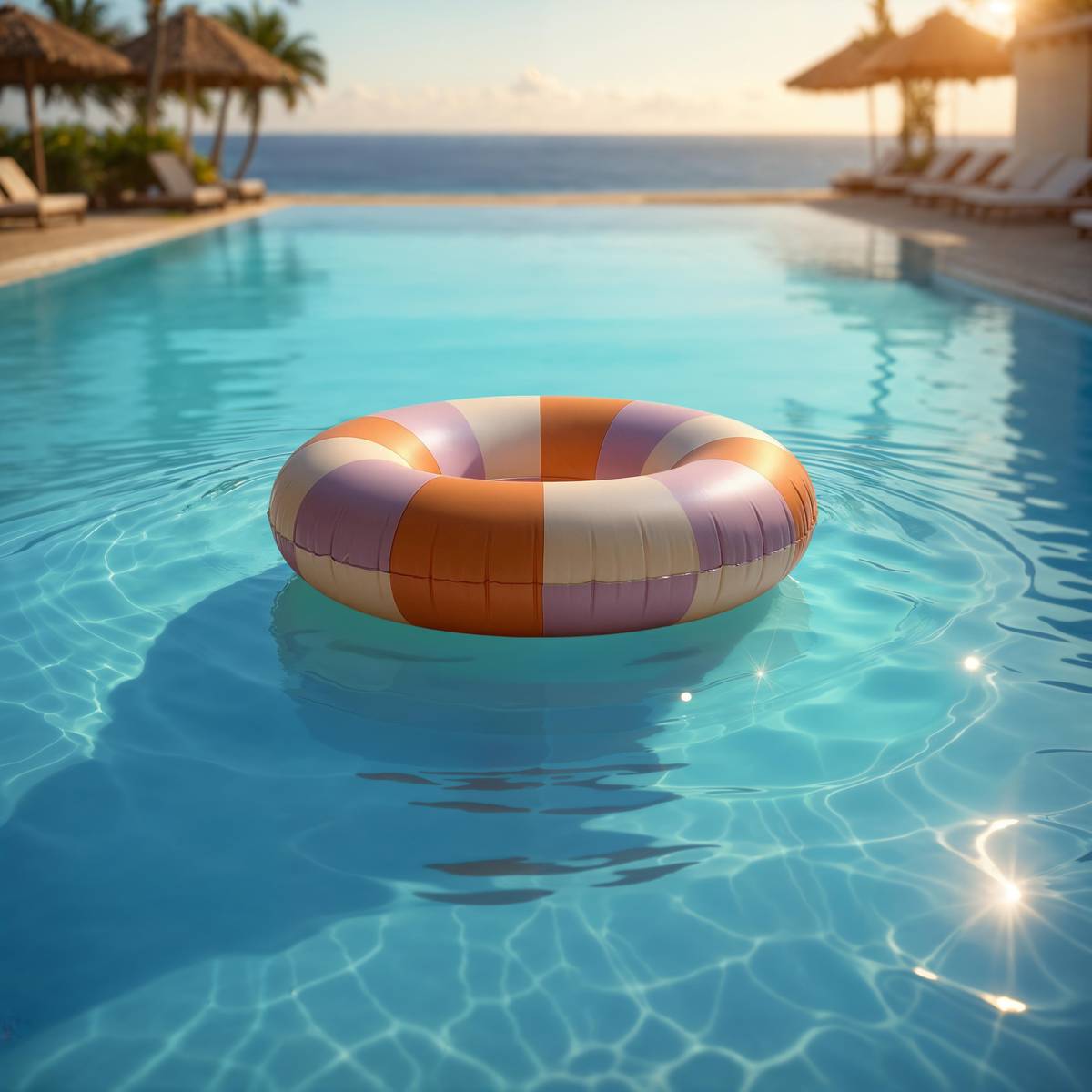 Aufblasbarer Schwimmring "Poolside" Mehrfarbig, Ø 106 cm Mehrfarbig