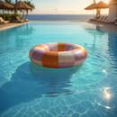 Aufblasbarer Schwimmring "Poolside" Mehrfarbig, Ø 106 cm Mehrfarbig