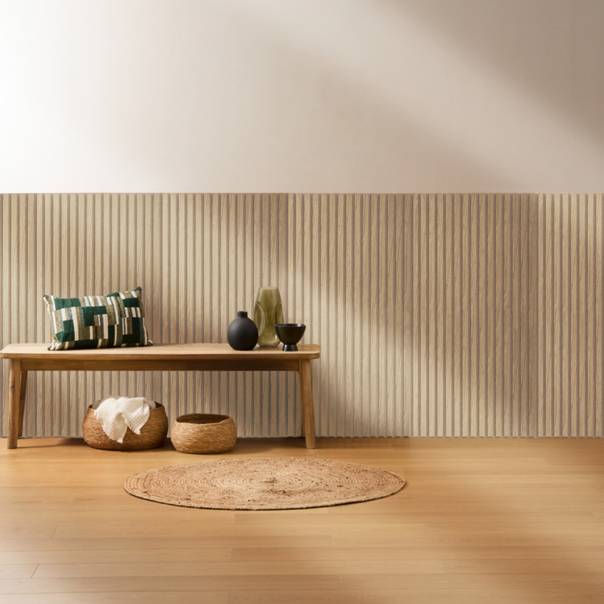 Set aus 4 dekorativen Holzleisten-Paneelen „Colva“