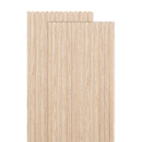 Set aus 2 dekorativen Holzleisten-Paneelen „Colva“ Eiche hell Optik, Hintergrund Greige, 120x60 cm Hell-Eichen-Effekt / Grauer Hintergrund