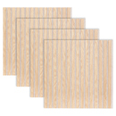 Set aus 4 dekorativen Holzleisten-Paneelen "Colva" Eiche hell Optik, Hintergrund Greige, 60x60 cm Hell-Eichen-Effekt / Grauer Hintergrund