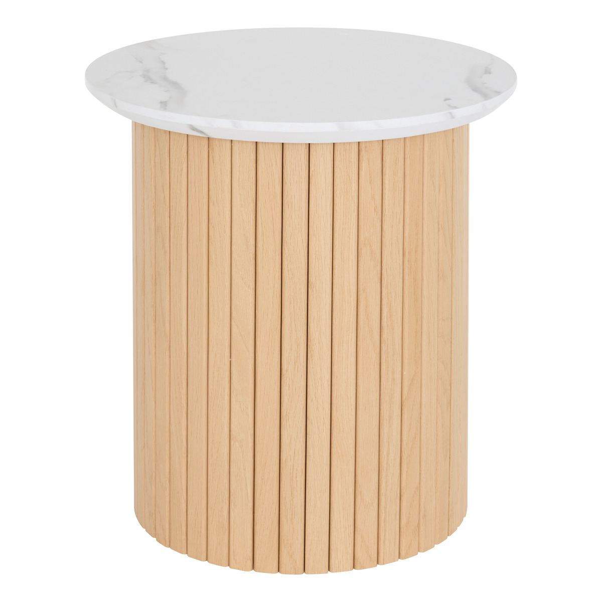 Set aus Couchtisch und Beistelltisch "Homelya" D. 45/70 cm, Beige Mehrfarbig