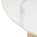 Ensemble Esstisch "Homelya" + 4 Stühle "Alba" 1 Esstisch Ø 110 cm und 4 Stühle Beige / Blanc