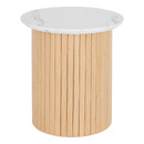 Set aus Couchtisch und Beistelltisch "Homelya" D. 45/70 cm, Beige Mehrfarbig