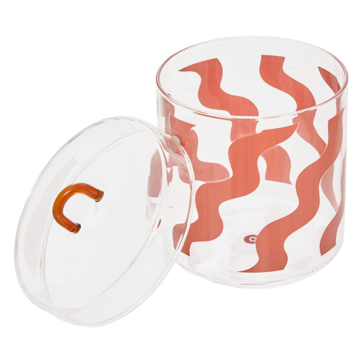 Set mit 3 runden Deko-Boxen "Homy" Glas, Transparent, Ø 10 cm Durchsichtig