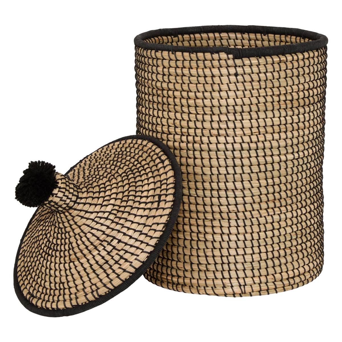 Set mit 3 runden Körben Nyero Schilf, Beige, D.26,5/30/35 cm Beige