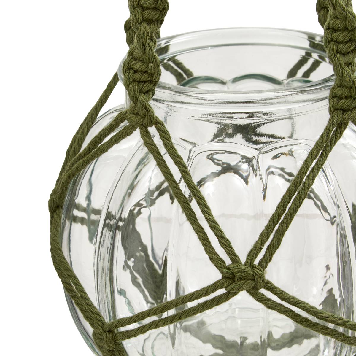Übertopf "Elyo" Glas, H.73 cm Beige