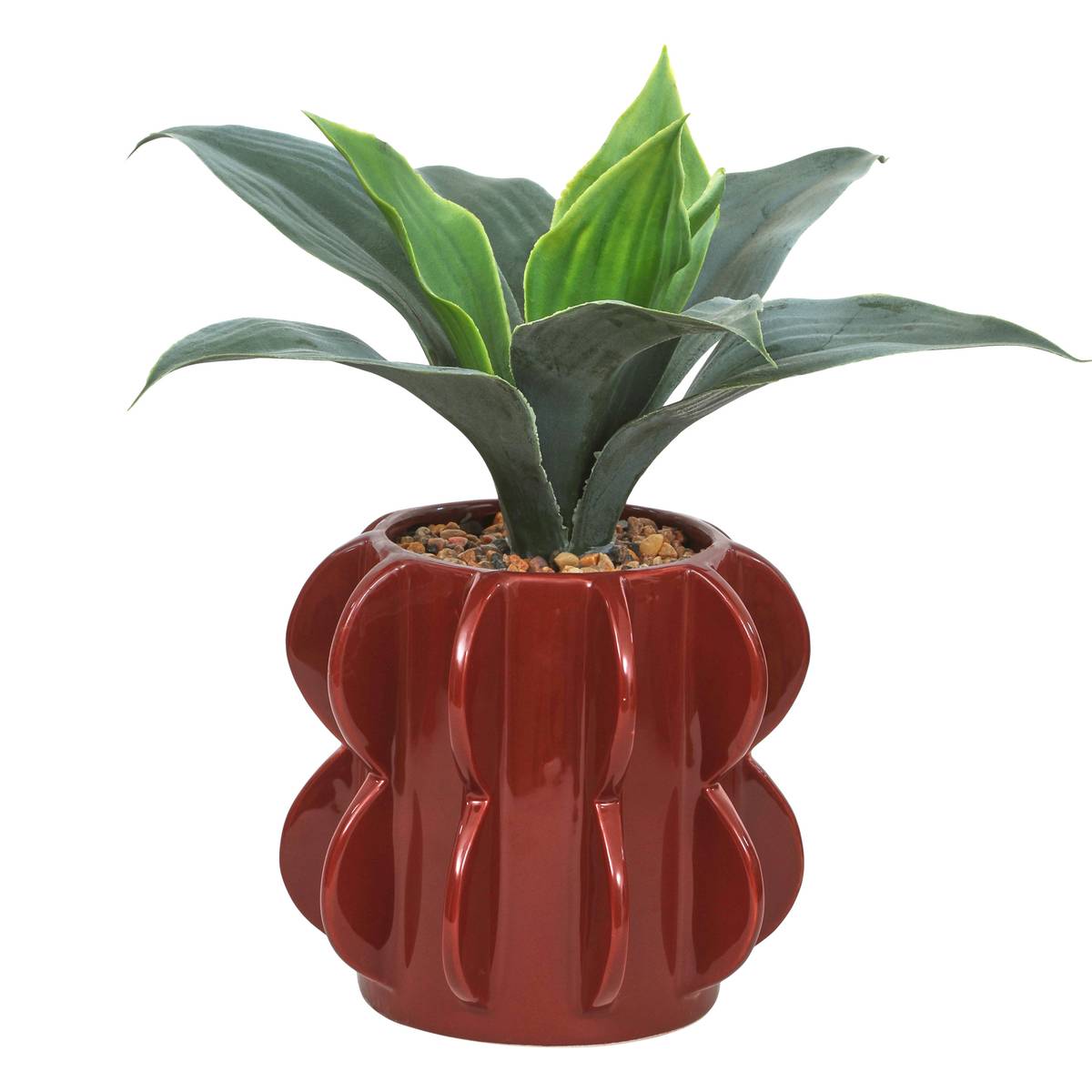 Künstliche Topfpflanze "Homy" H.28 cm Orange