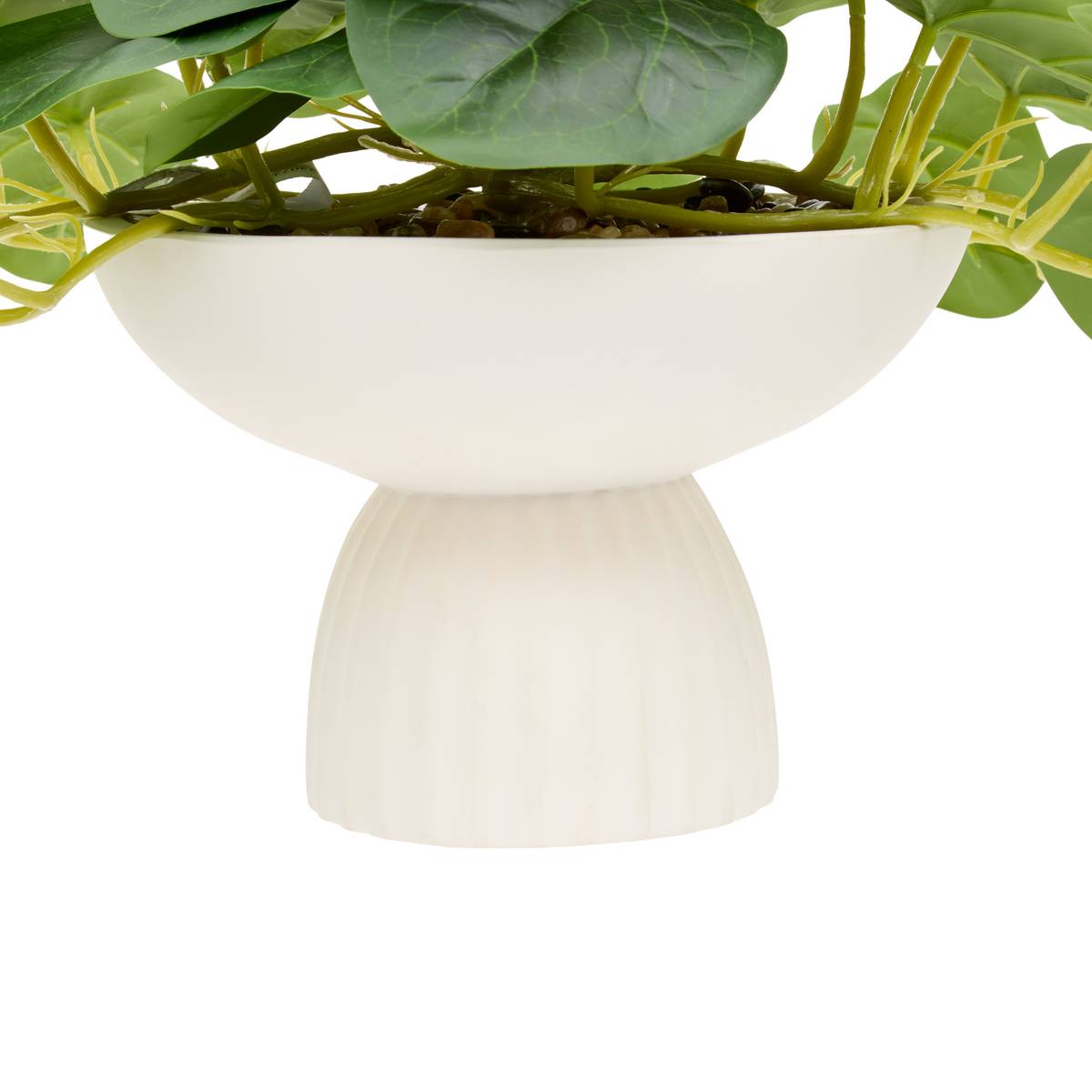 Künstliche Topfpflanze "Nippo" H.29 cm Weiß