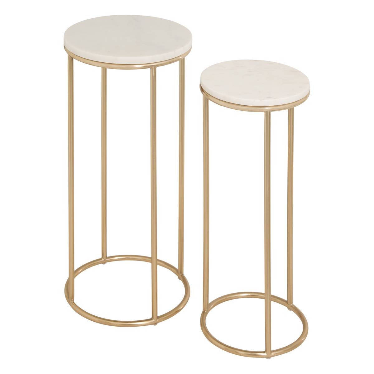 Pflanzenständer "Crush" Marmor, Goldfarben, H.56/60,8 cm Gold