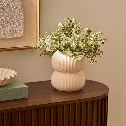 Vase "lucia" dolomit, sand, h.16 cm