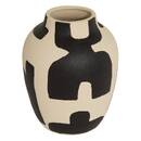 Vase "Nyero" Dolomit, Schwarz & Weiß, H.31,5 cm Noir & Blanc