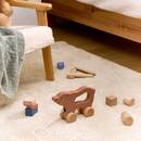 Kinder-Nachziehspielzeug aus Holz "Lino" 12,6x5,2 cm Braun