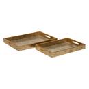 2er-Set Tabletts "Elya" Verre, 45x30 cm Gold