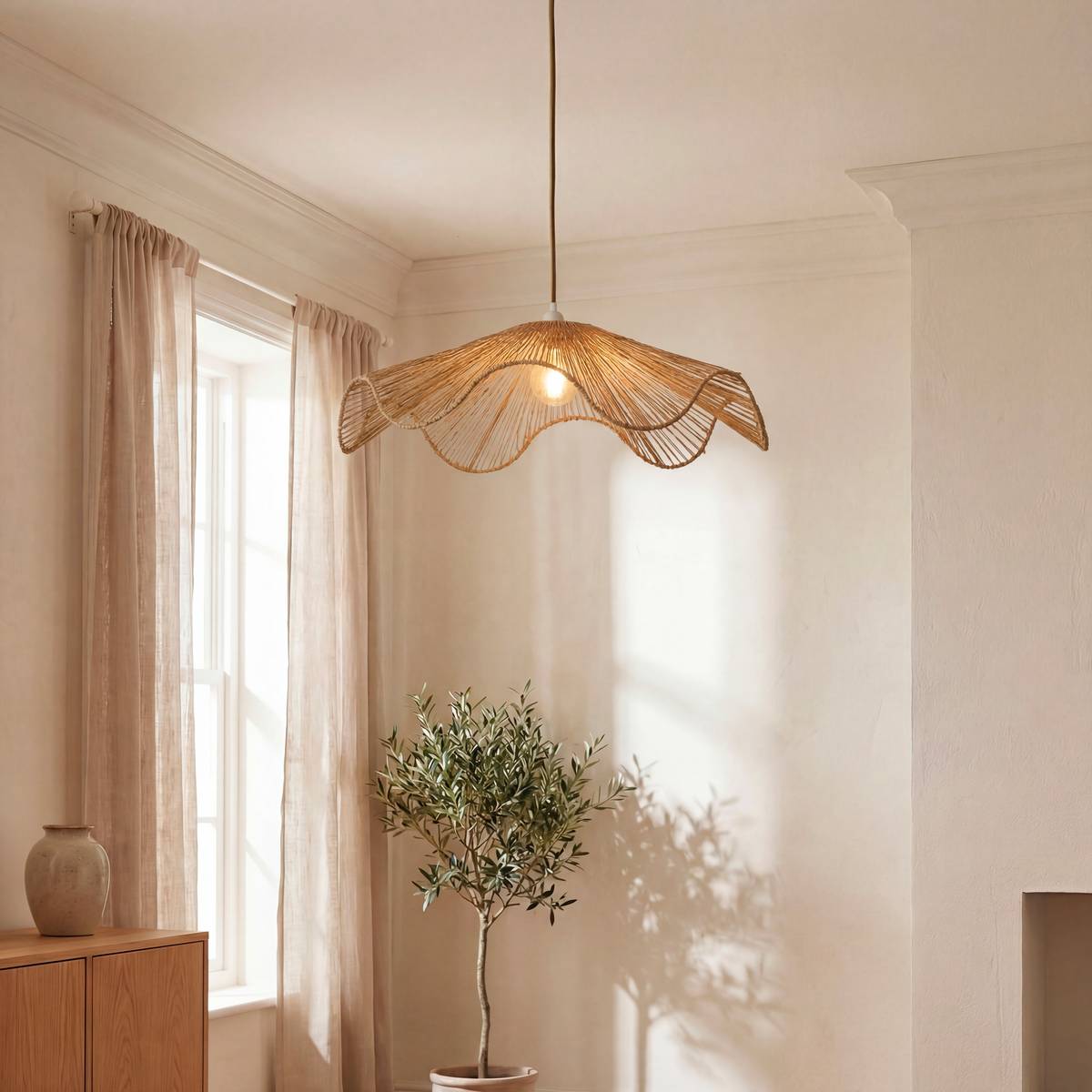 'Lampenschirm "Gino " D.78 cm, Beige Beige