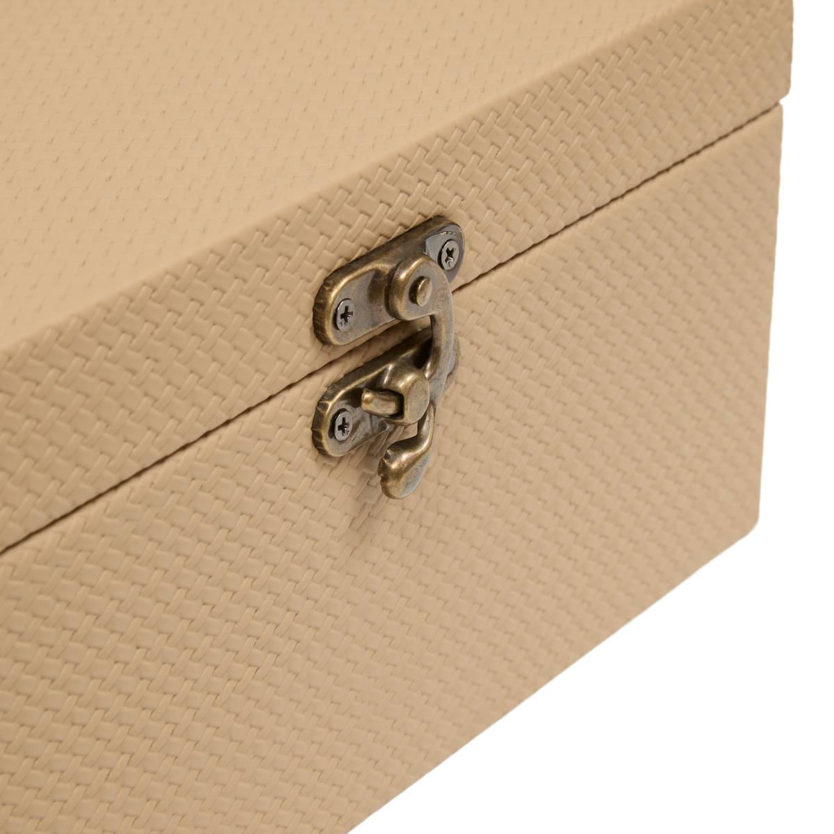Set mit 4 rechteckigen Aufbewahrungsboxen "Bonie" Taupe, L.16/19/22/25 cm Taupe