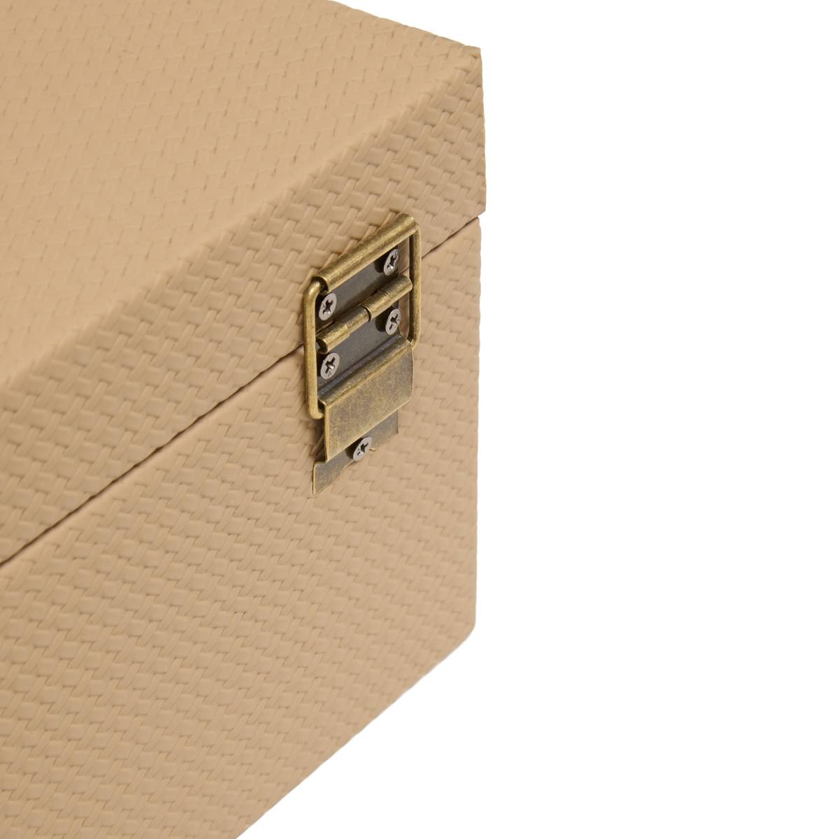 Set mit 4 rechteckigen Aufbewahrungsboxen "Bonie" Taupe, L.16/19/22/25 cm Taupe