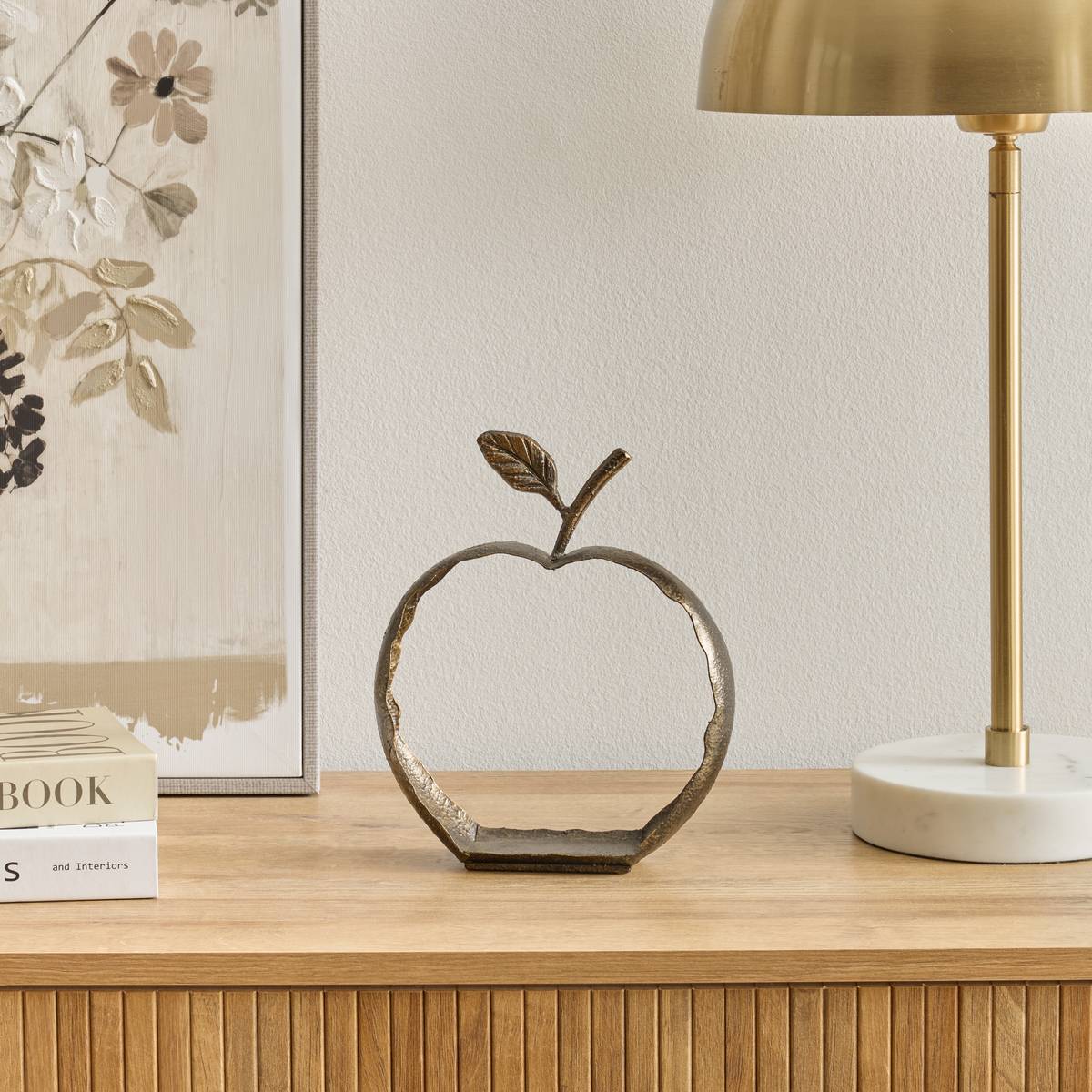 Fruit décoratif "Shilo" Stahl, H.25 cm Apfel
