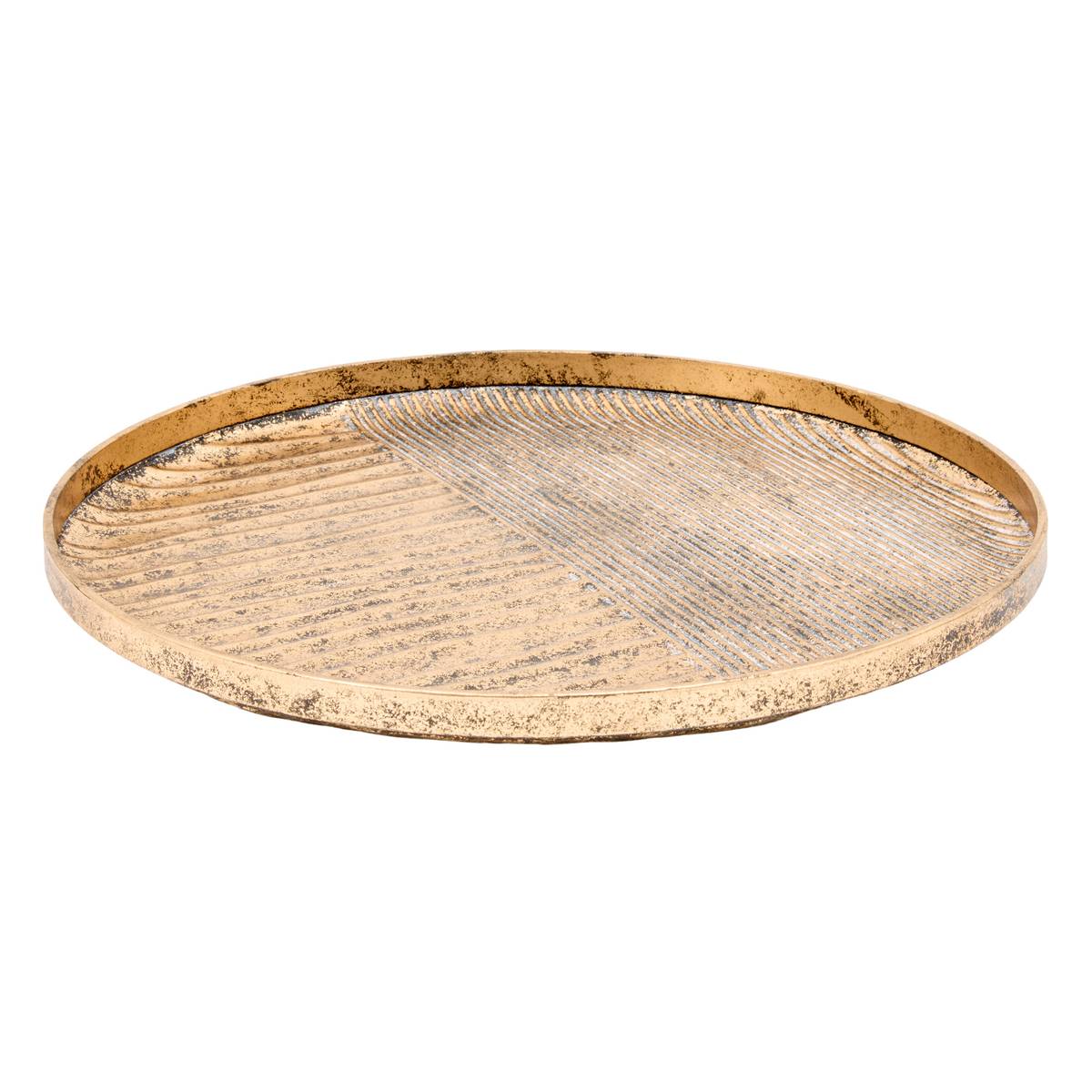 Tablett "Raquel" Stahl, Ø 48,5 cm Gold