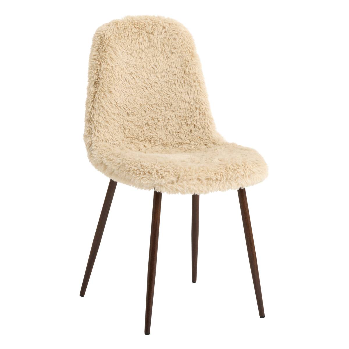 Stuhl "Roka" Stahl, Beige / Nussbaum Beige / noyer