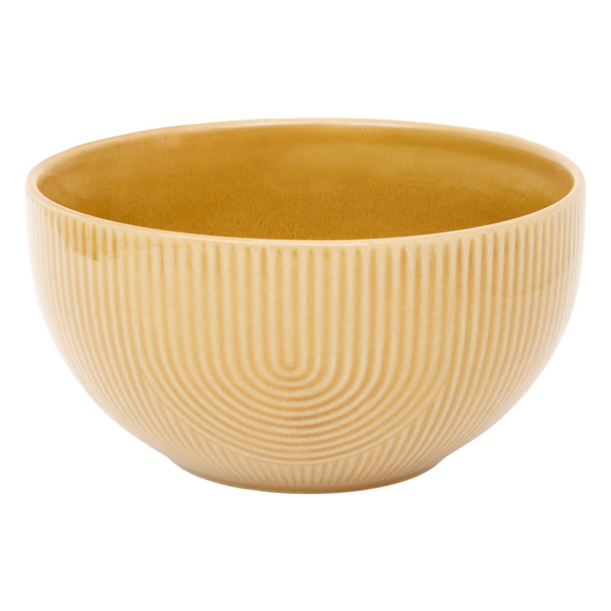 Schüssel "Lya" 600 ml, Steingut, Ocker Ocker