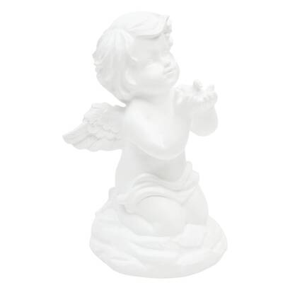 Statuette d&eacute;corative "ange" polyr&eacute;sine, h.19 cm