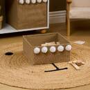 Faltbare quadratische Aufbewahrungsbox "Yuki" Jute, Beige, 29x29 cm Beige