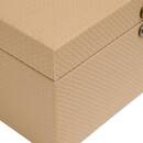 Set mit 4 rechteckigen Aufbewahrungsboxen "Bonie" Taupe, L.16/19/22/25 cm Taupe