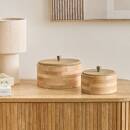 2er-Set runde Deko-Boxen "Bonie" Hevea, Beige, &Oslash; 14,8/19,5 cm Beige