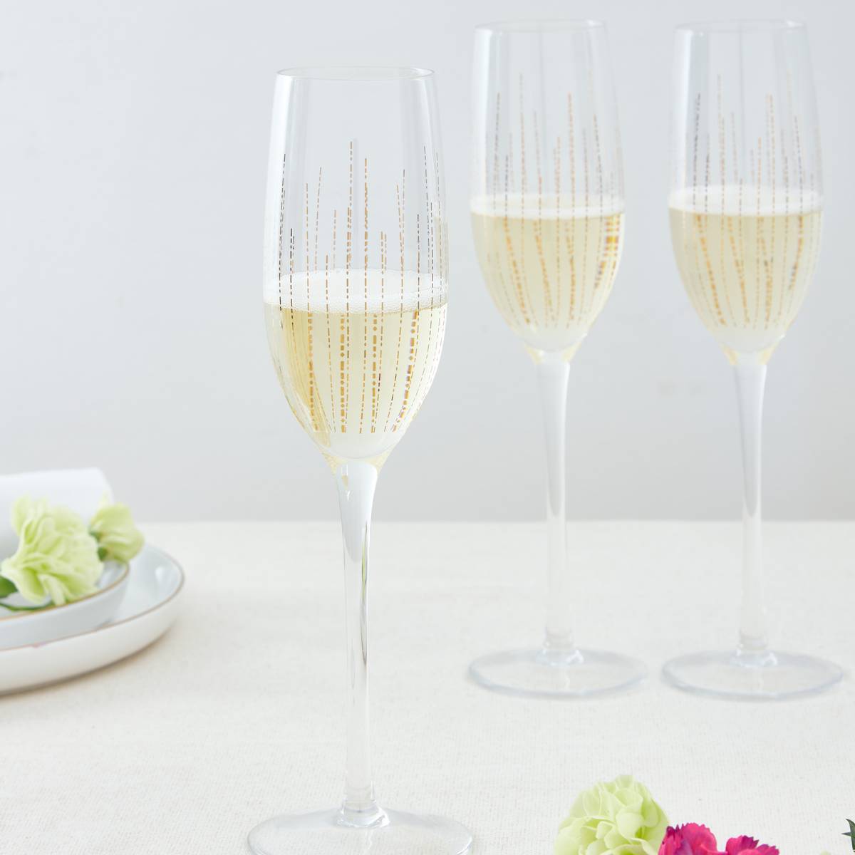 Set mit 4 Champagnergläsern "Lunis"