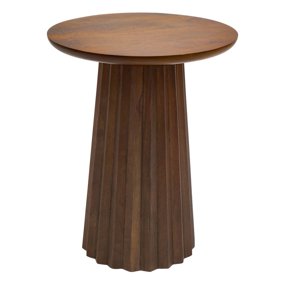 Beistelltisch "Shelty" Mangoholz, D.38 cm Braun 2