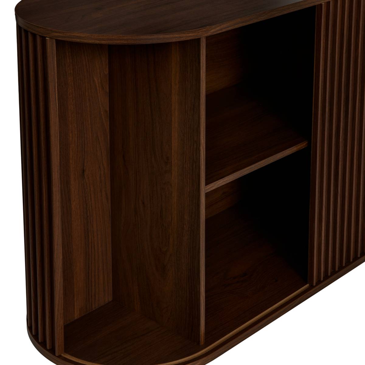 Rechteckiges Sideboard 2 Türen 1 Ebene "Alcove" Braun, 100x75 cm Braun