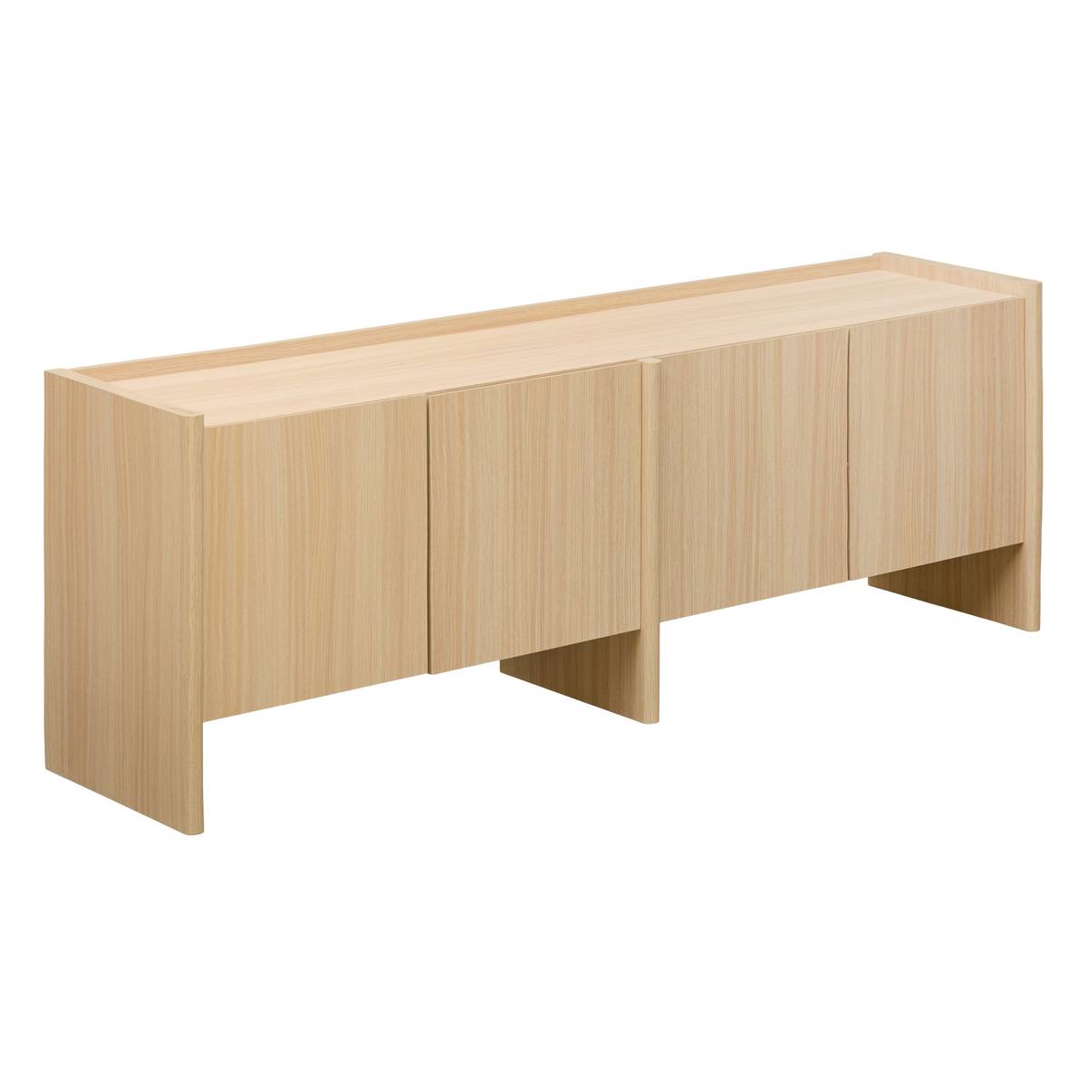 Rechteckiger TV-Schrank mit 4 T&uuml;ren und 2 Ebenen "John" Beige, 171x39,5 cm Beige
