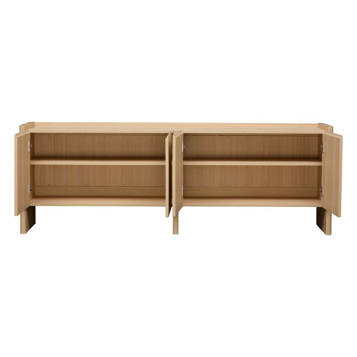 Rechteckiger TV-Schrank mit 4 T&uuml;ren und 2 Ebenen "John" Beige, 171x39,5 cm Beige