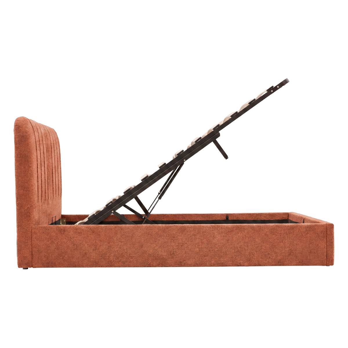 Bett mit Stauraum "Cala" Terrakotta, 160x200 cm Terracotta