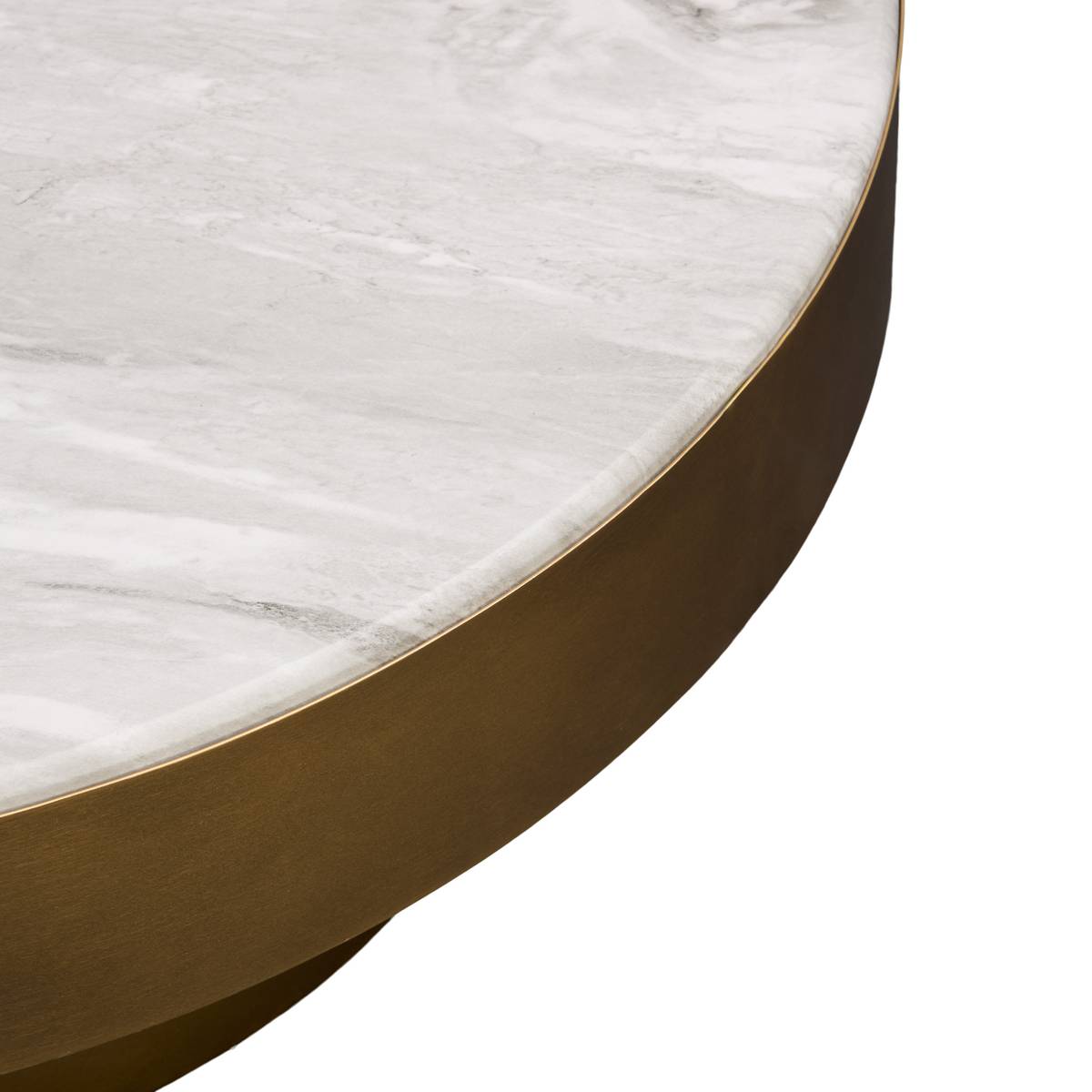 Couchtisch "Graphite" Stahl, Goldfarben, Ø 80 cm Gold
