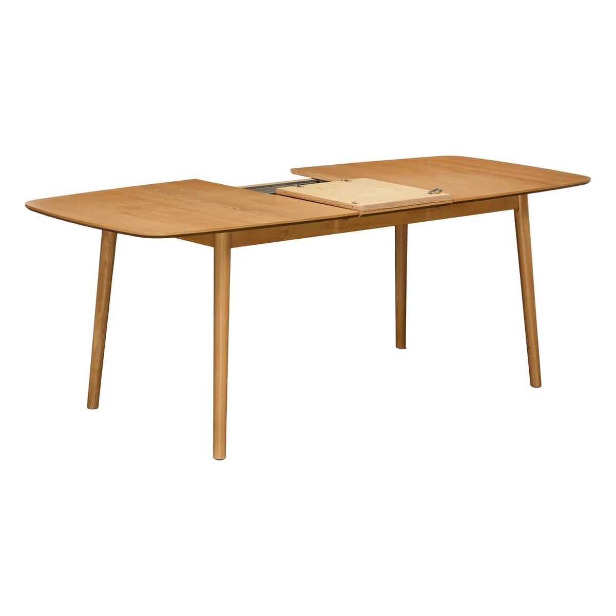 Ausziehbarer Esstisch "Tilda" Hevea-Holz, 6 Plätze Beige