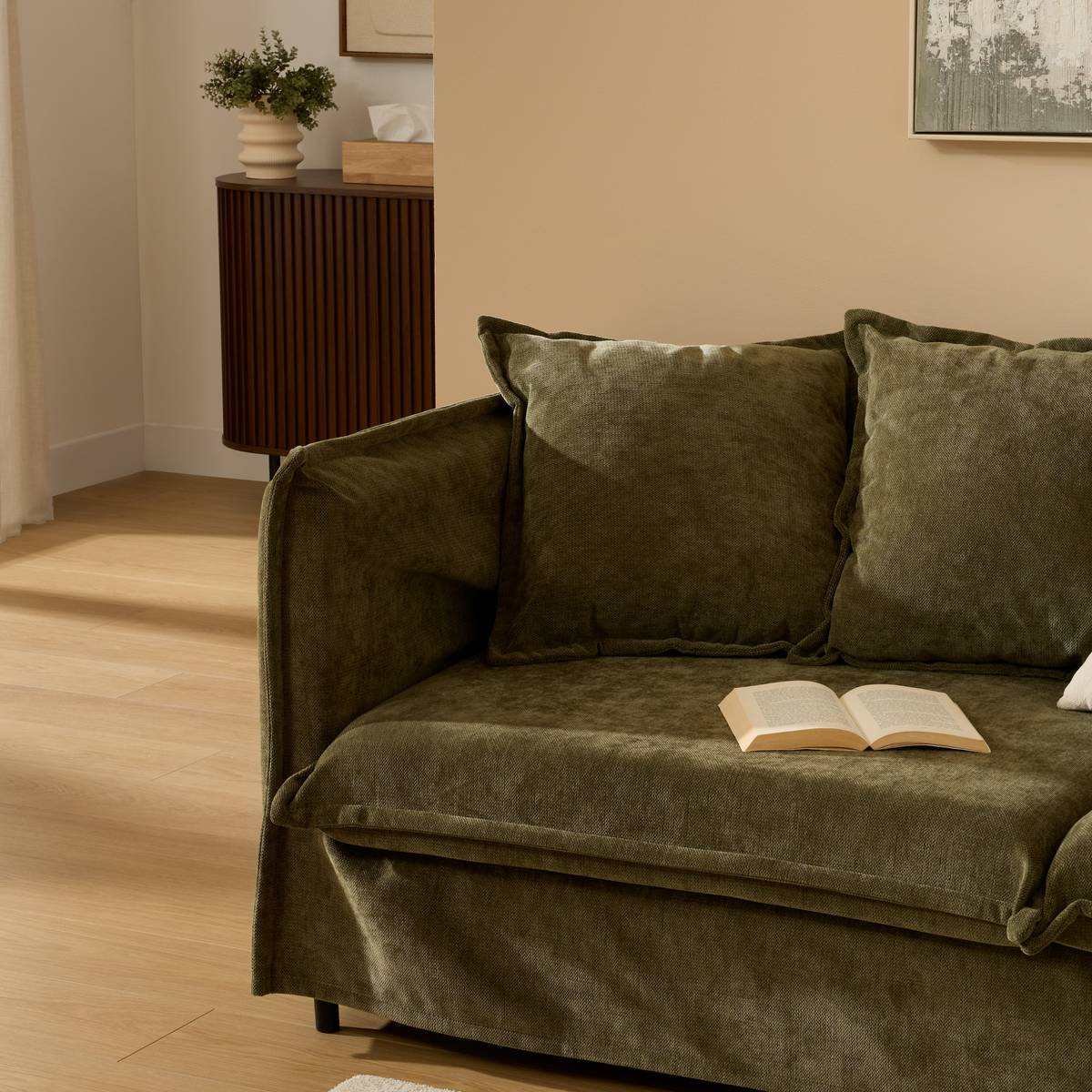 Sofa "Odile" 3 Plätze, Zedernholzgrün Zederngrün