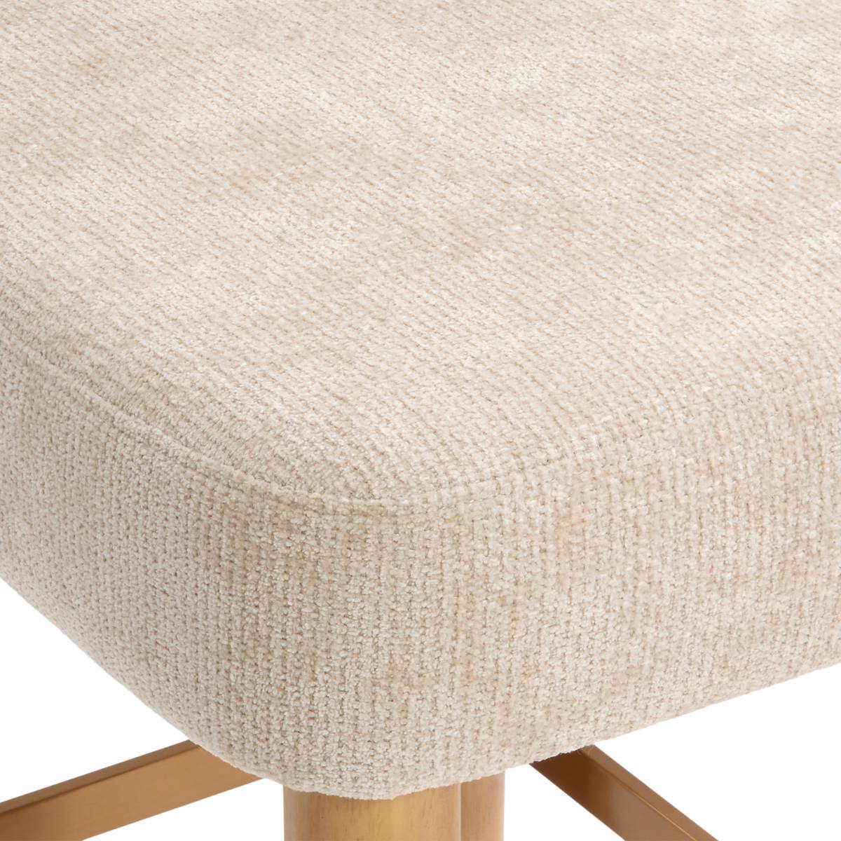 Barhocker "Noali" Gummibaumholz, Elfenbein, H.104,5 cm Ivoire