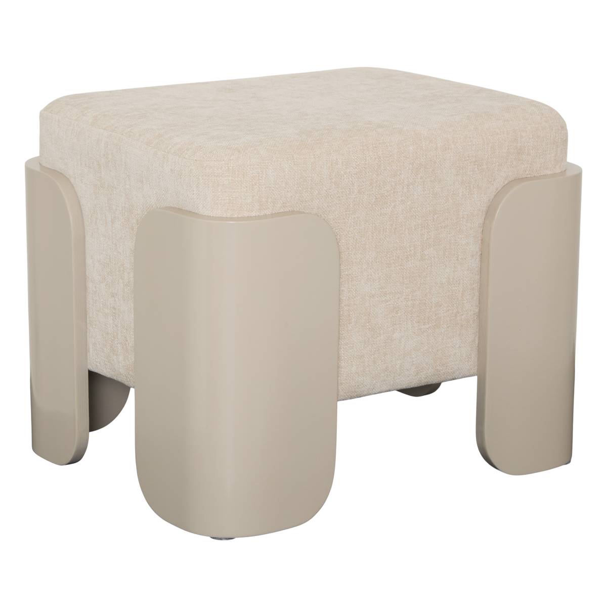 Sitzpouf "Mizar" Creme, 38x36 cm Cremefarben