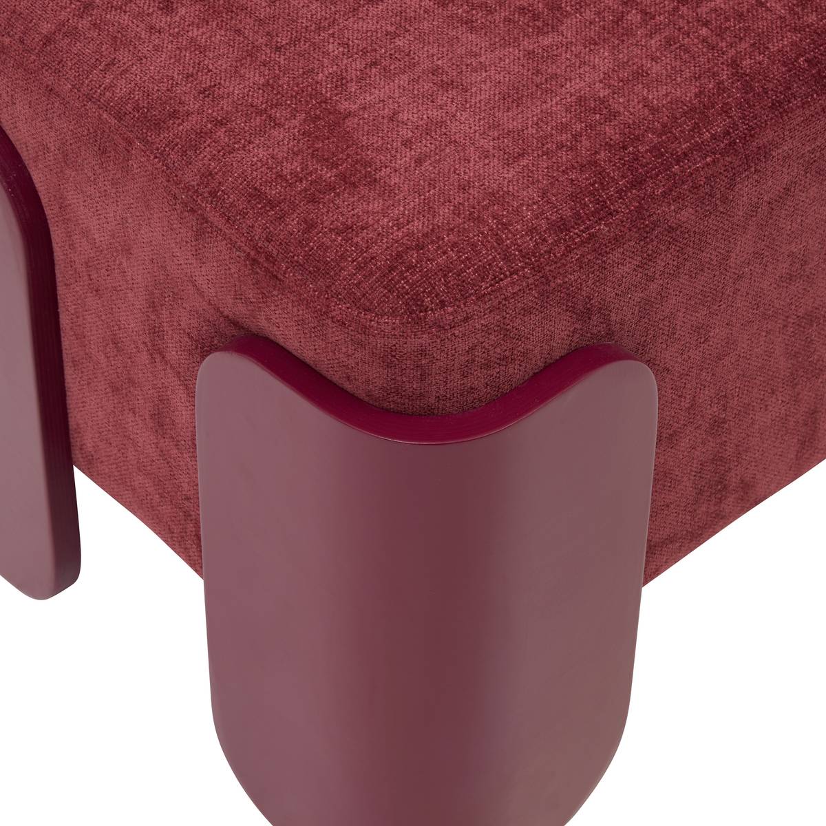 Sitzpouf "Mizar" Granatrot, 38x36 cm Granatrot